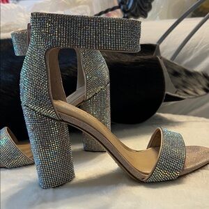 Gianni Bini Silver Rhinestone Heels